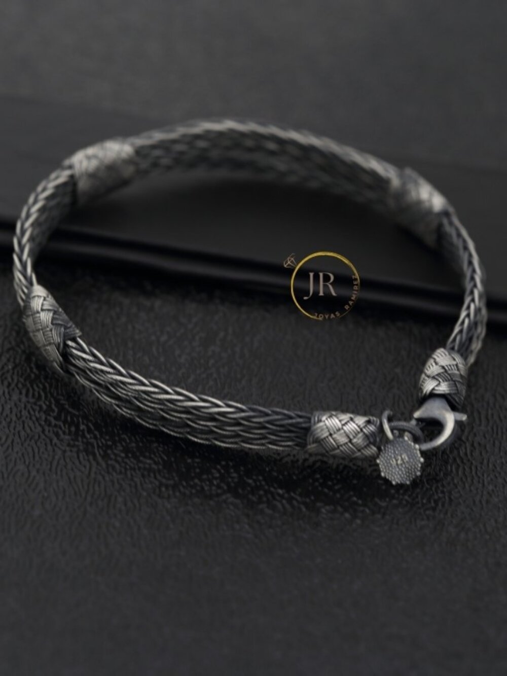 9" 7mm .925 Sterling Silver Hand Braided Woven Segmented Unisex Bracelet Kazaziy